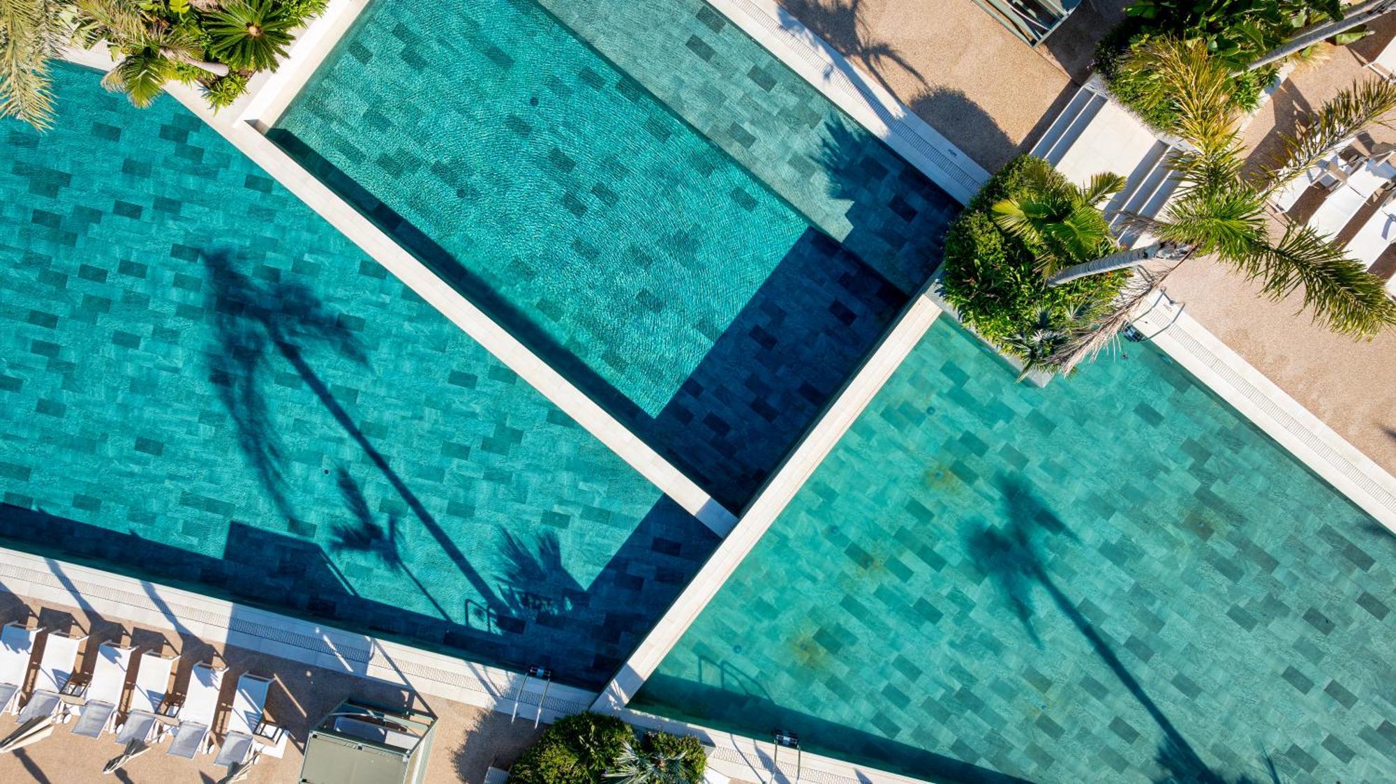 Atzavara Hotel & Spa Санта-Сусанна Экстерьер фото Aerial view of the pool